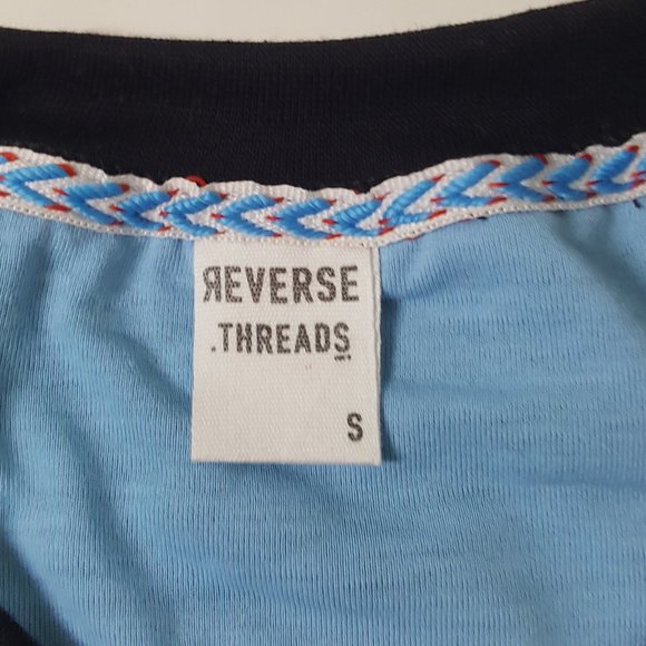 New REVERSE  THREADS T-Shirts Size S Black - Picture 3 of 3